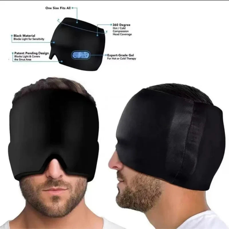 Gel Ice Headache Relief Hat